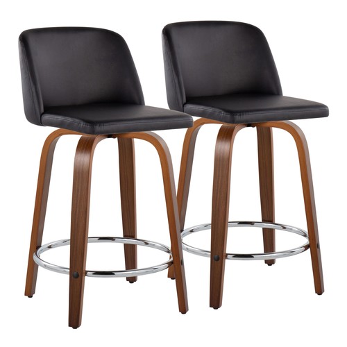 Toriano 24" Fixed-height Counter Stool - Set Of 2